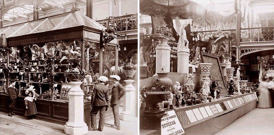 Exposição de louças das Caldas em 1901 – Foto Aurélio Paz dos Reis, retirada do blog www.portoarc.blogspot.pt