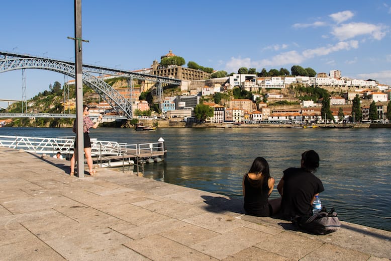 view ribeira neighborhood luis bridge porto