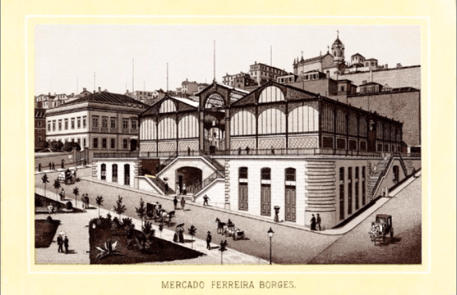 old pictures mercado ferreira borges porto