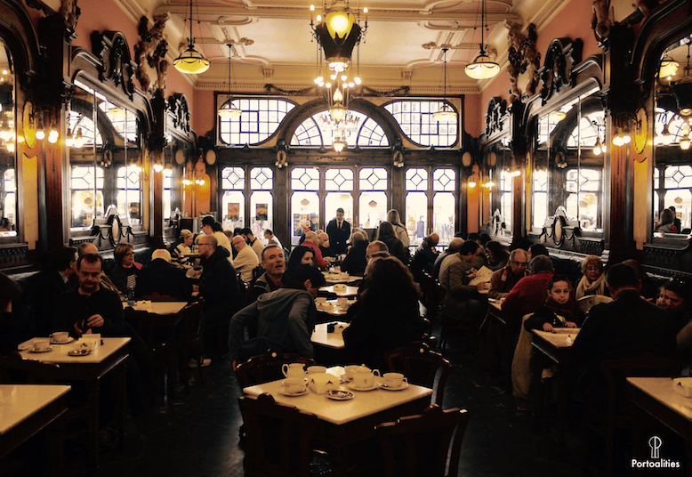 famous cafe majestic porto decor