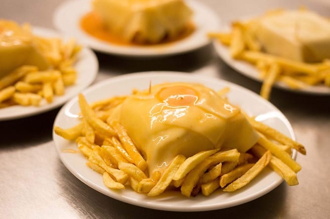 Francesinha, typical dish from Porto
