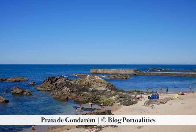 beach gondarem porto foz rocks sea