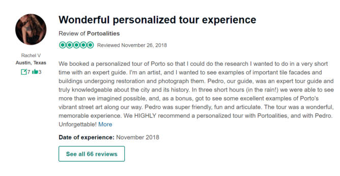 portoalities client reviews