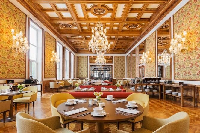 infante sagres luxury hotel porto dining room