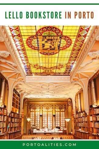 decus in labore vitral inside lello bookstore porto