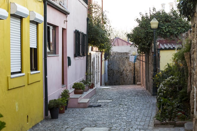 typical portuguese cobblestone street what to do in foz