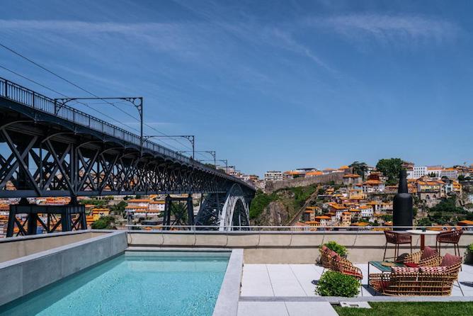 swimming pool terrace luiz bridge porto