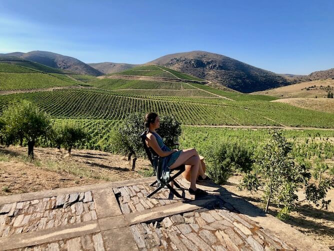 Blick vom Douro-Tal der Quinta Ervamoira