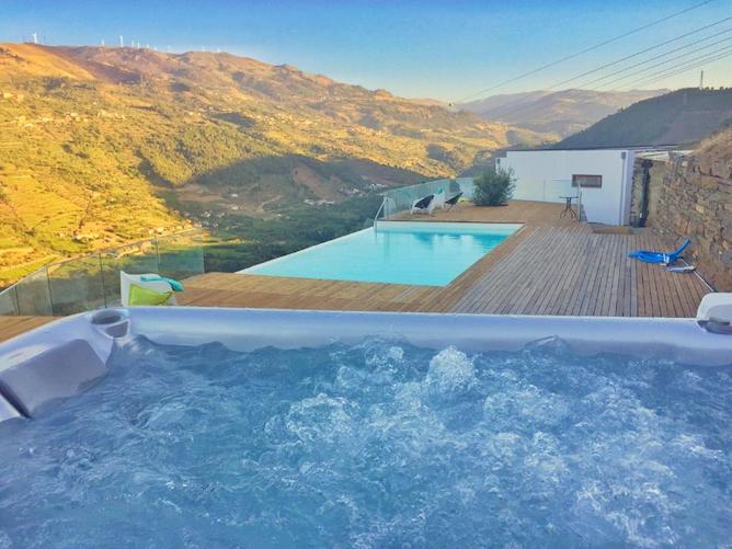 infinity pool douro valley outdoors hot tub