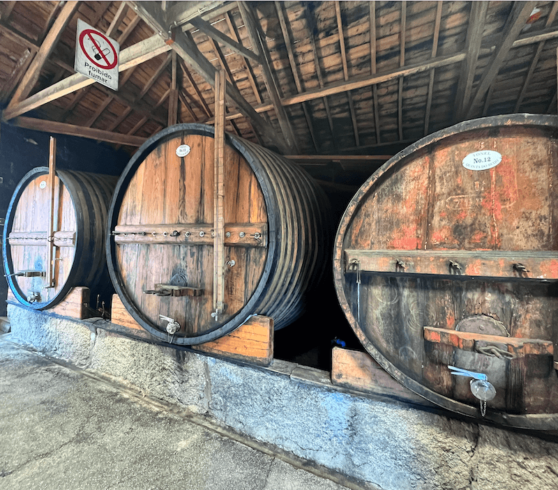quinta beijo wine barrels