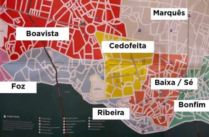 map best neighborhoods porto
