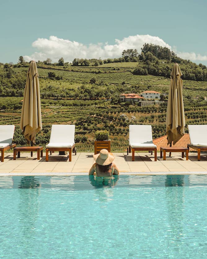 outdoor pool douro valley view