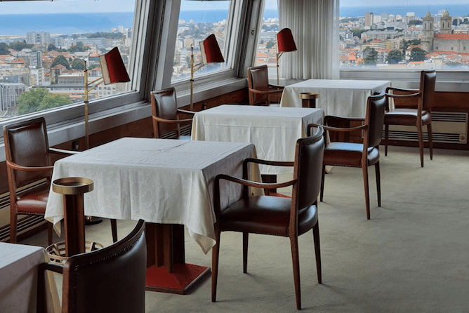 dining room portucale restaurant porto with view