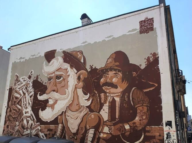 don quixote sancho panza street art