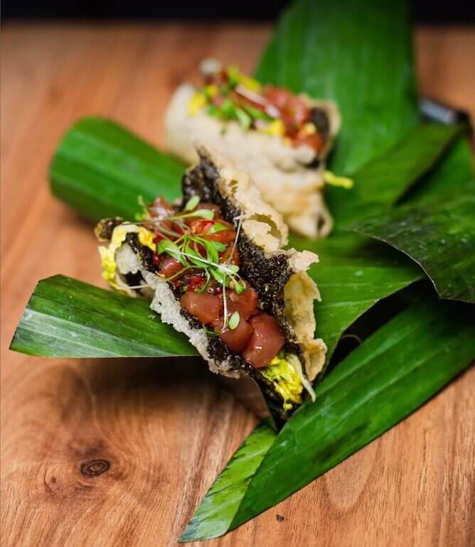 raw seafood tapas