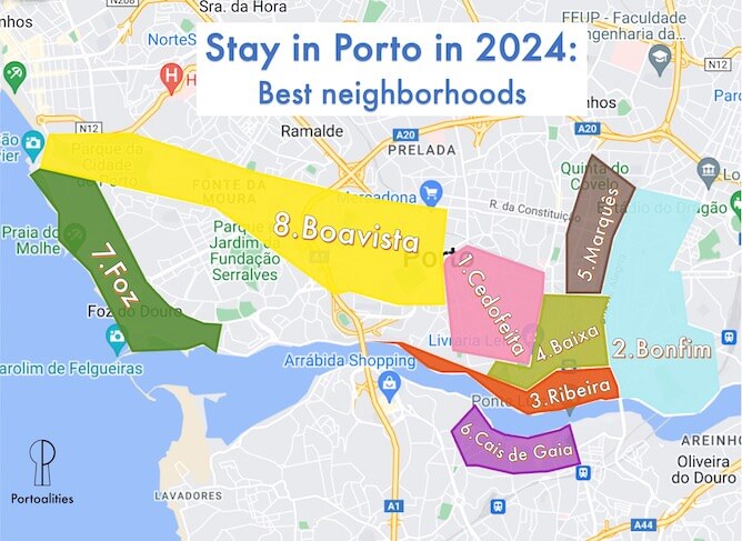 map best neighborhoods porto