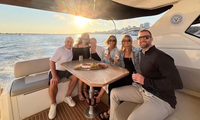 group friends private river cruise porto wine tapas