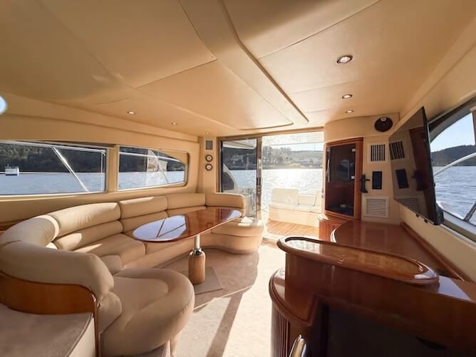 indoor area luxury yacht cruise porto