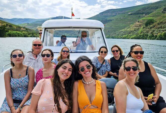 ladies enjoying douro river cruise